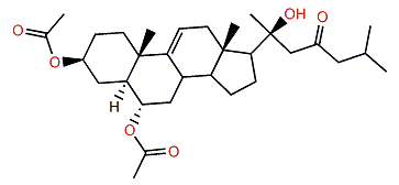 3b,6a-Diacetoxy-5a-cholest-9(11)-en-20-ol-23-one